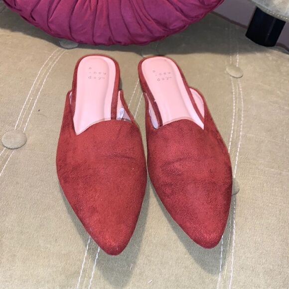 A new day burnt Orange faux suede flats, size 6.5. - Picture 1 of 5
